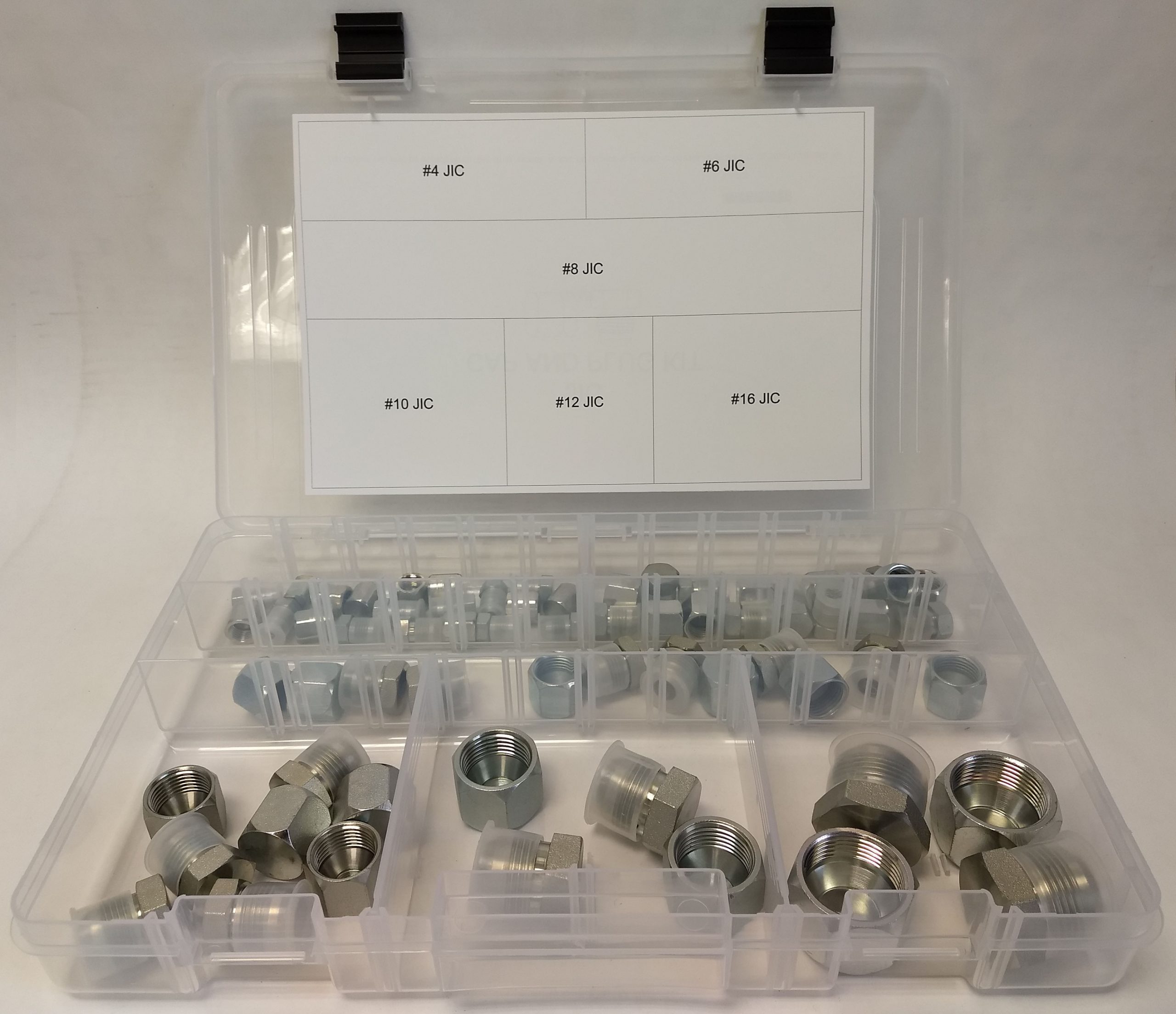 164pc JIC Aluminum Cap And Plug Kit | 7 Sizes -3AN -4AN -6AN -8AN -10 -12 -16AN